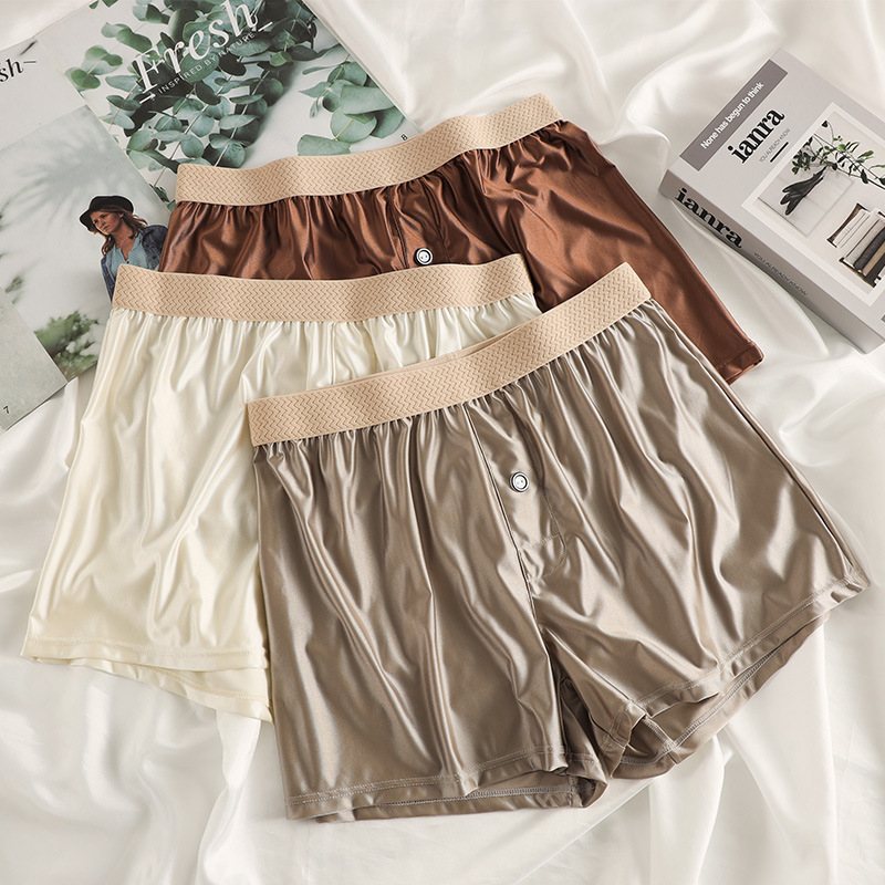 High-End Satin Loose Boxer Shorts Men's Underwear Ice Silk Thin Cool Boxer Shorts Boxer Briefs