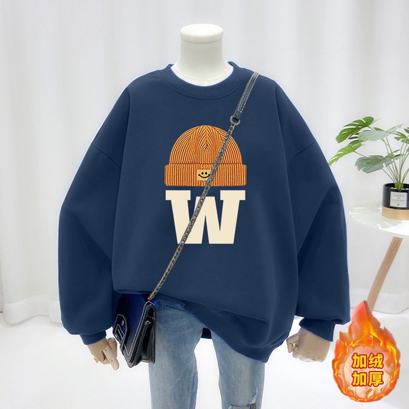 네이비 [라운드넥 실버 폭스 벨벳