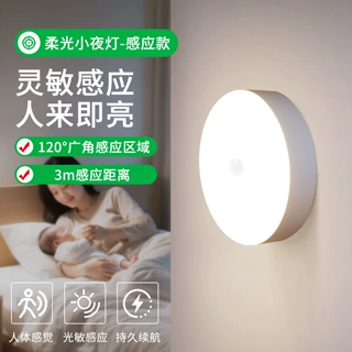 感应小夜灯节能家用起夜床头灯卧室宿舍走廊睡眠充电婴儿喂奶713L