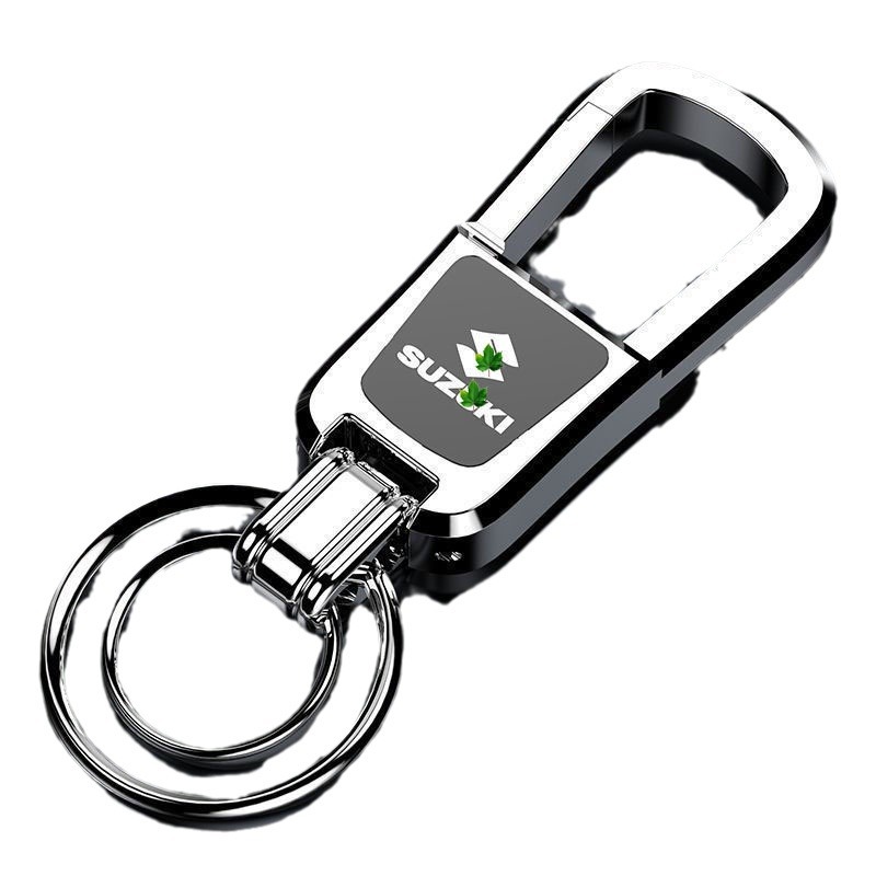 Llavero del coche de los hombres de gama alta láser grabado láser anti-perdido cintura creativa colgante llavero logotipo del coche nombre de la familia letras