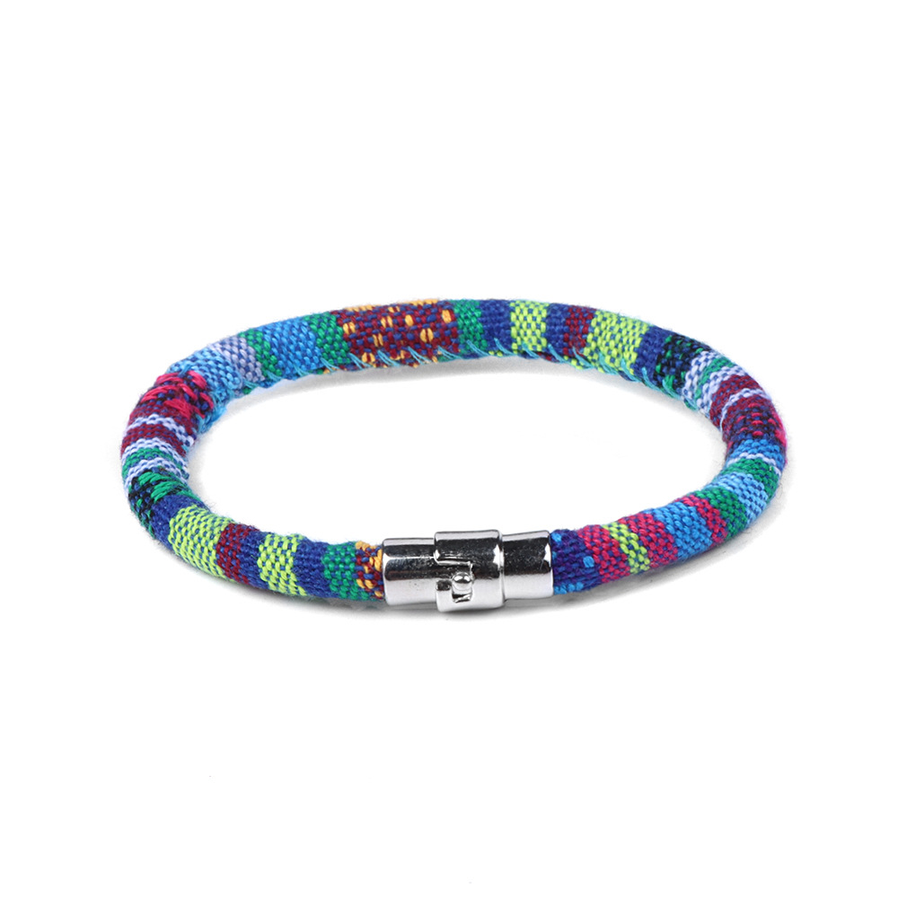 6g Weight Alloy Pendant Material Bracelets Classification Cloth Chain Material Bohemian Geometric Alloy Cloth Woven Chain String Bracelets Wholesale