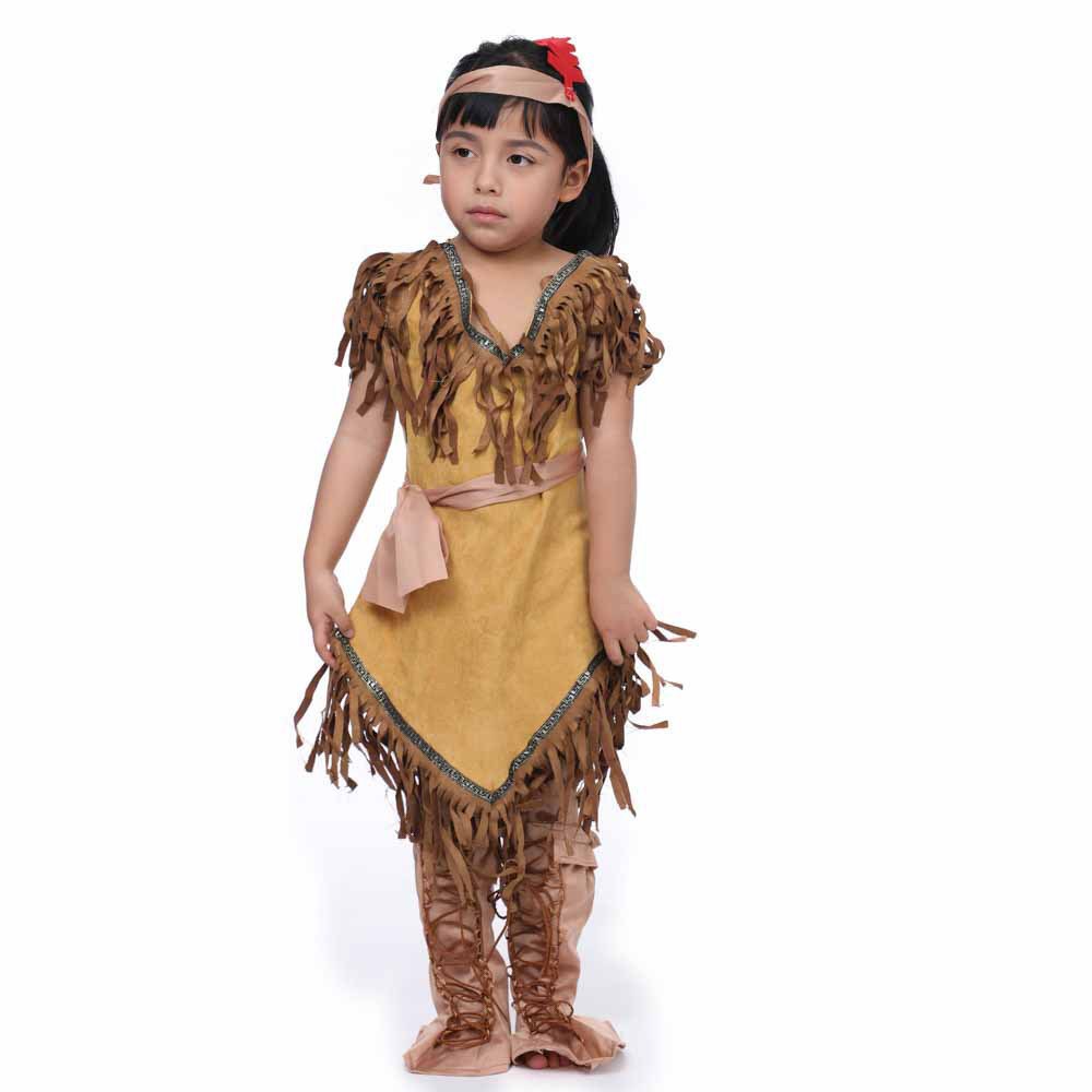 外贸新款万圣节儿童cos演出服节日表演服 印第安原始野人服装