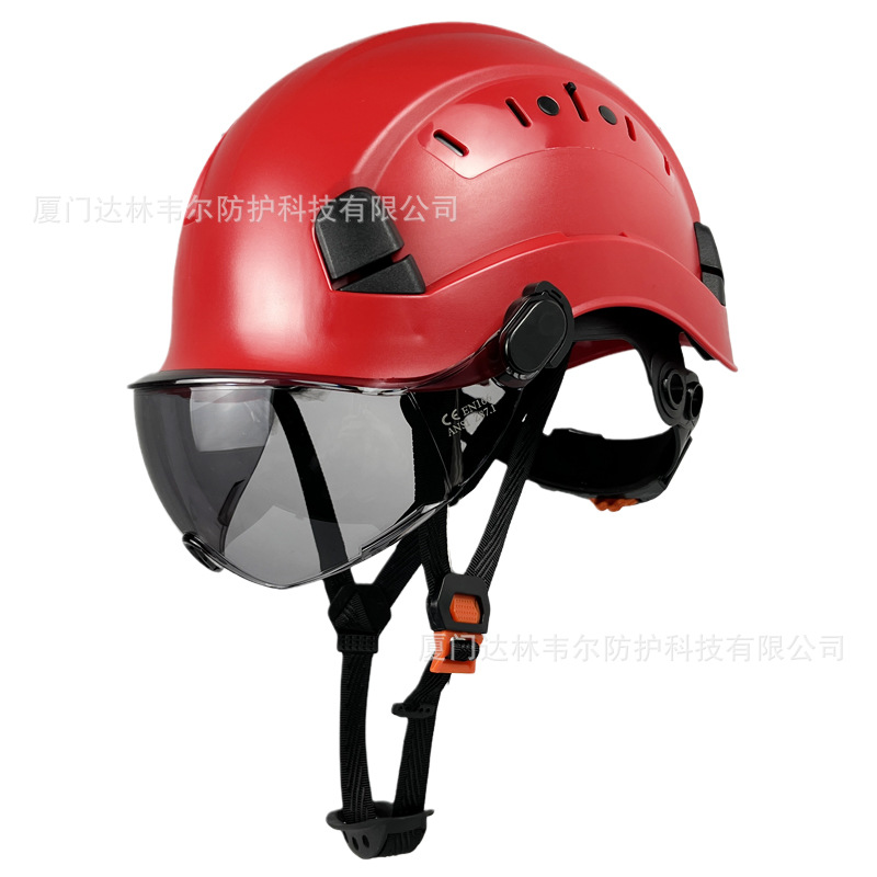 Casco de seguridad con gafas protectoras, ABS resistente, estándar nacional CE