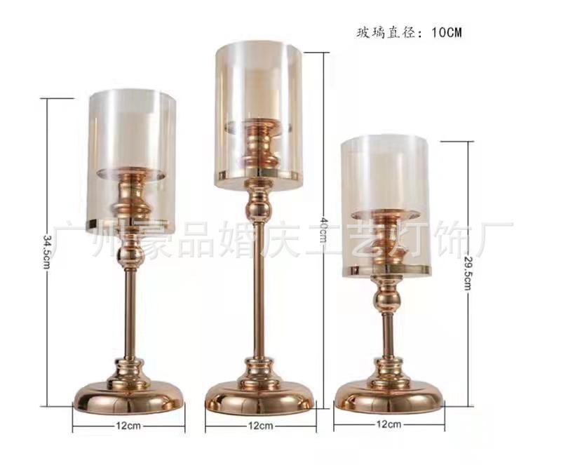 Estilo europeo hogar Retro vela cena lámpara apoyos nórdico romántico candelabro Decoración Luz lujo retro vela titular mesa de comedor