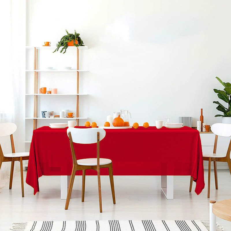 Mantel Desechable de Color Sólido, Mantel de Plástico PE Impermeable y Resistente al Aceite, Engrosado, para Hotel, Hogar, Fiesta, Venta al por Mayor, Mesa de Comedor