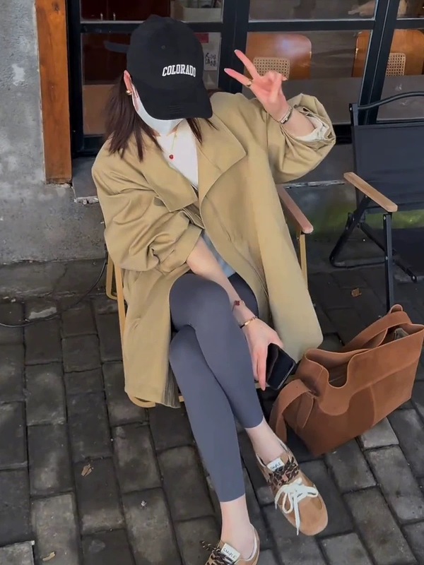 高级感风衣外套女2025春秋新款韩版气质小个子休闲宽松中长款上衣|undefined