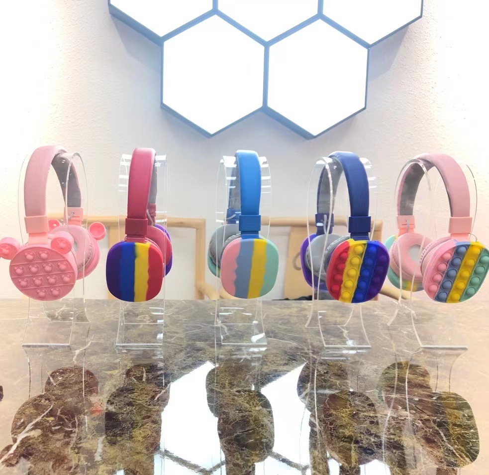 Simple Cute Rainbow Bluetooth Stereo Headset display picture 1