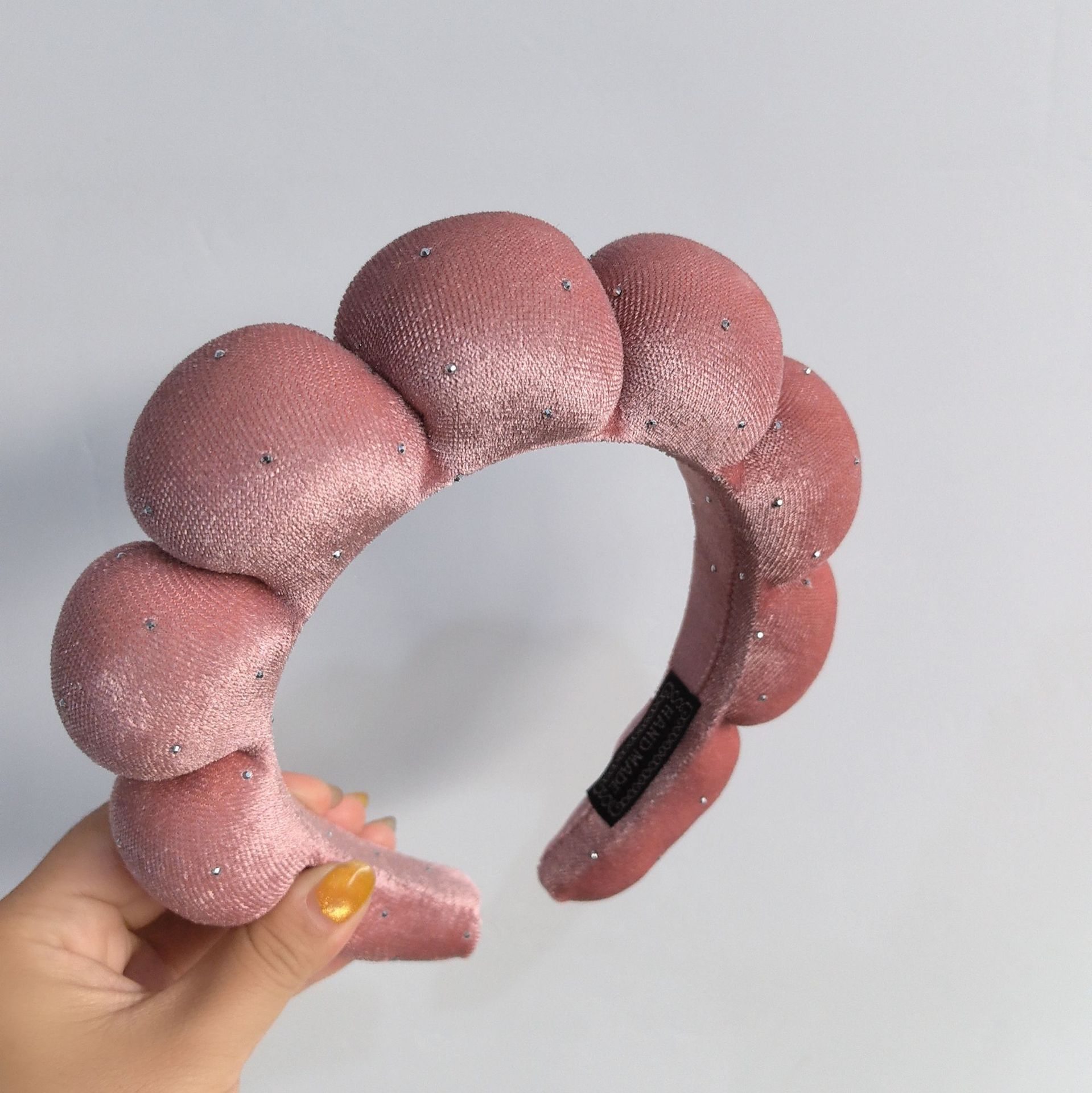 Diadema de Esponja tipo Nube de Tela para Lavado de Cara