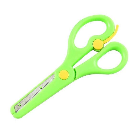 Factory direct selling children's plastic paper-cut scissors children's hand-cut paper-cut scissors round head anti-pinch hand-cut paper-cut scissors