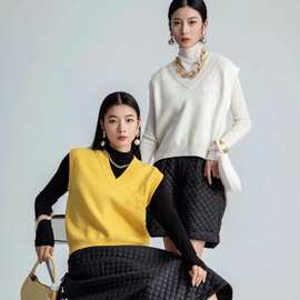 专柜撤柜折扣女装品牌拿货渠道批发歌娜丝山羊绒开衫毛衣多种款式