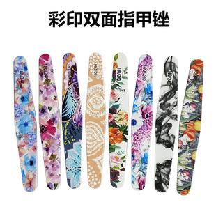 Factory Direct printing sandpaper file double-sided nail file EVA nail rubbing strip sanding strip nail tools