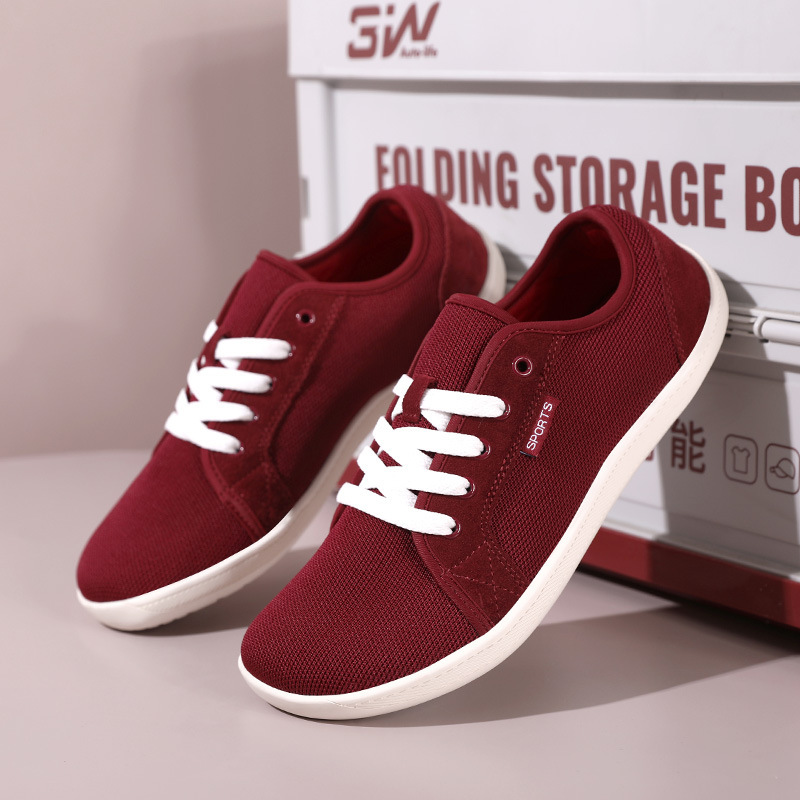 Men's Shoes Wide-Last Barefoot Shoes Large-Toe Barefoot Shoes Large-Size Flat Sneakers Sports Shoes Indoor Fitness Shoes