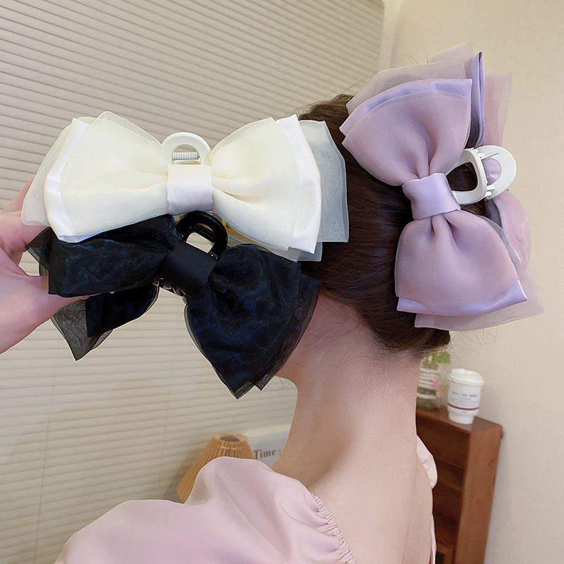 Women's Sweet Bow Knot Arylic Alloy Cloth Hair Clip Hair Claws display picture 2