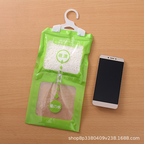 Hangable wardrobe dehumidification bag anti-mold proof moisture absorbent wholesale moisture absorbent bag indoor desiccant