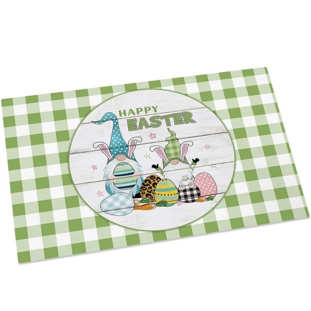 Easter Egg Crystal Velvet Floor Mat Non-slip Kitchen Door Rug_voghion.com