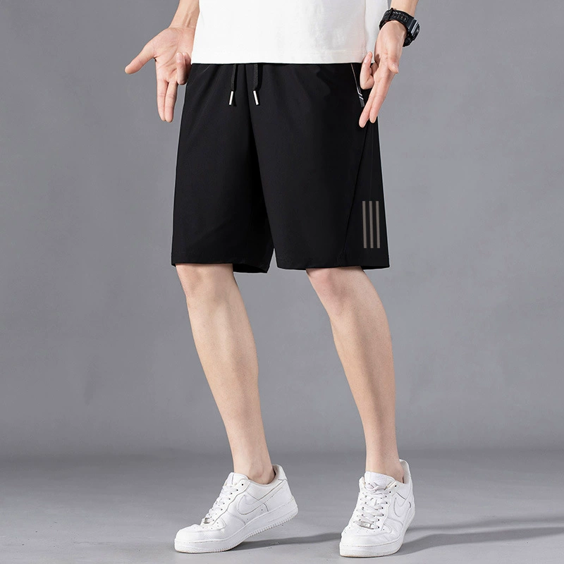 Шорты с ледяным шелком для мужчин летнее чувство быстрого сушки