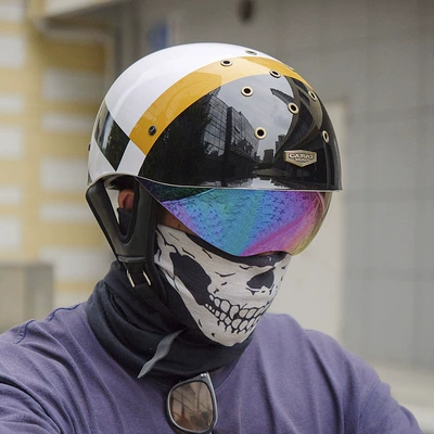 Motorcycle Summer Retro Half Motosiklet kaskı (dəbilqə)