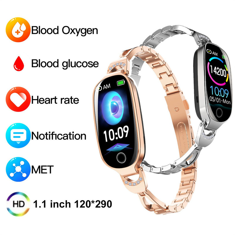 Cross-Border F81 Smart Watch Blood Pressure Blood Oxygen Heart Rate Sleep Music Health Sports Bracelet Fashion Women's Watch