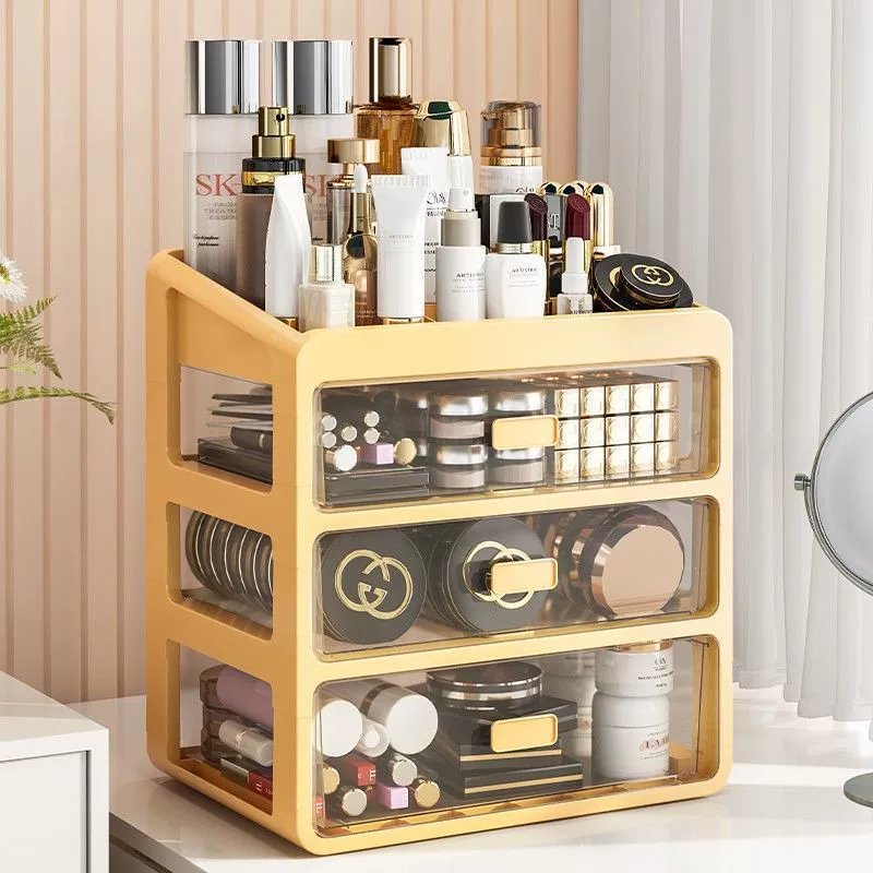 Cosmetic table transparent storage box, lipstick, dressing table, makeup box