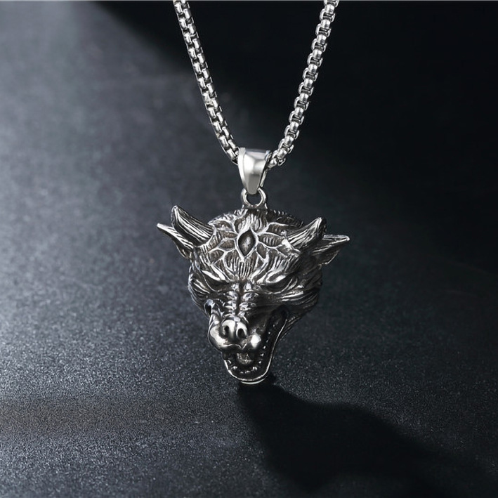 New Jewelry Personalized Beast Bullhead Stainless Steel Pendant Necklace Fashion Accessories_voghion.com