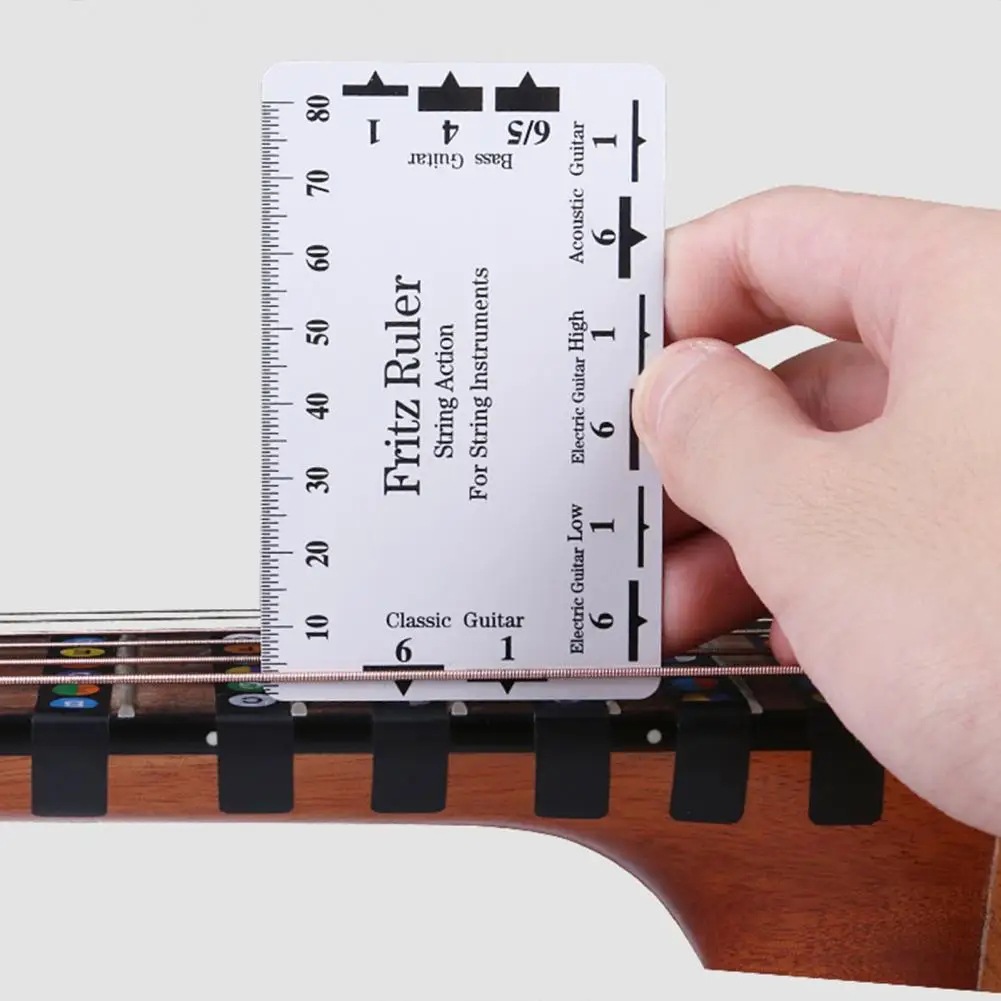 Regla de medición de guitarra Regla de medición de altura de acordes de radián Regla de nueve piezas Regla en forma de T Combinación de conjunto de 10 piezas image 4