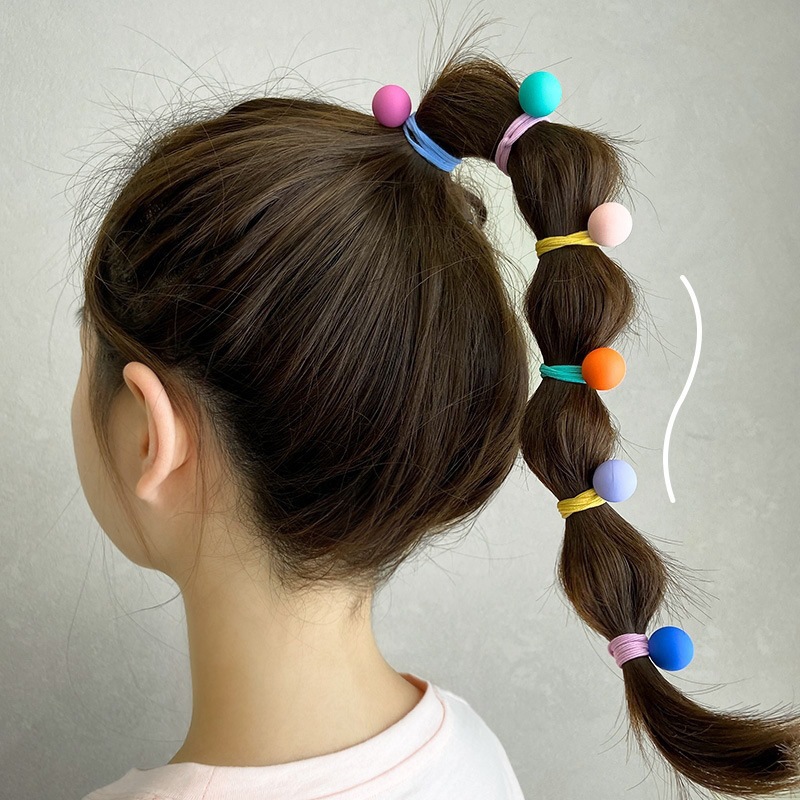 Alta cuerda de Pelo elástico lazo del pelo del bebé banda de goma niños banda de pelo Niños Accesorios para el cabello color caramelo cuerda de pelo niñas tocado