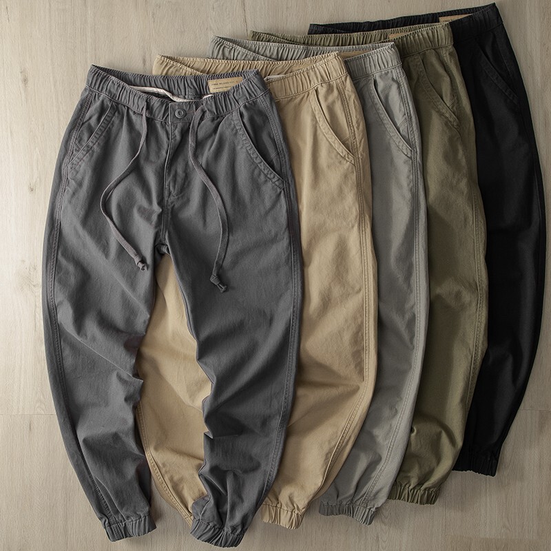 Men's Spring and Autumn Retro Old Soft Canvas Trousers Trendy Brand Loose Overalls Men's Spring and Autumn Retro Old Soft Canvas Trousers Trendy Brand Loose Overalls
