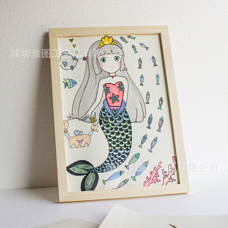 Wall frame creative solid wood 40 50 60 70 80 90 100 36 inch 32 inch 28 inch mounted poster