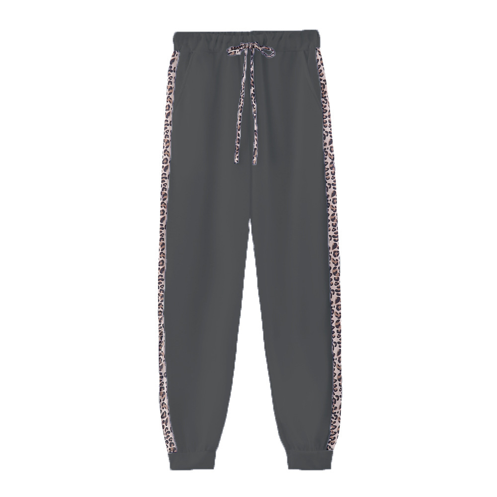 Women's Leopard Print Sweatshirt And Pants Set For Autumn Winter_voghion.com