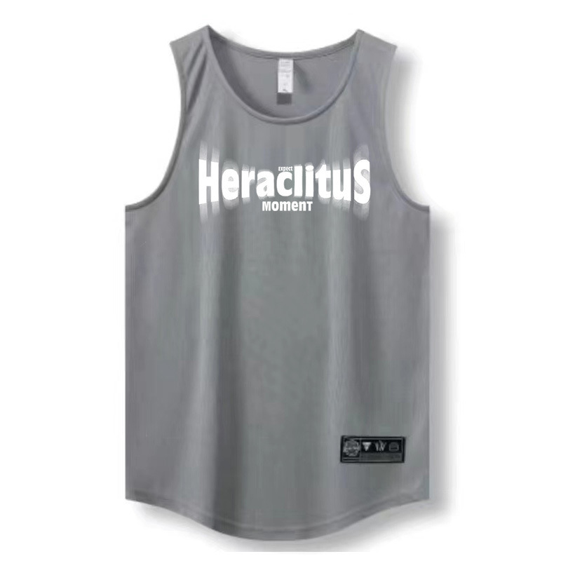 Heraclitus gray american vest-white label