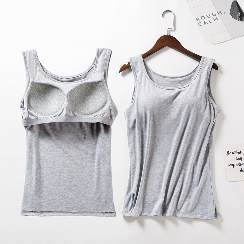 Modal Padded Vest for Women Thin Summer Sports Yoga Cup All-In-One Intimates [Factory Direct Sale]