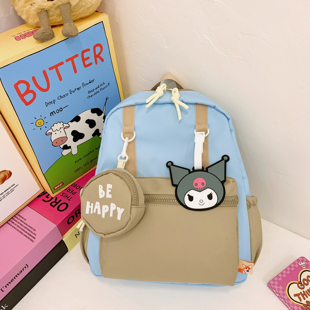 Kulomi mochila infantil encantadora caricatura mochila escolar para niños de la escuela primaria mochila de viaje ligera ocio para niñas