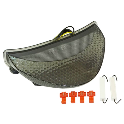 Applicable to Honda CB600F Hornet 07-10 Hornet modified LED tail light brake turn signal assembly (Motorcycle tail) - smoky-black