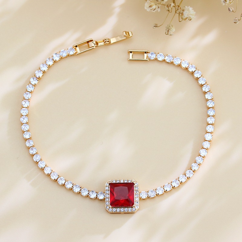 Luxurious Geometric Copper Plating Zircon Bracelets