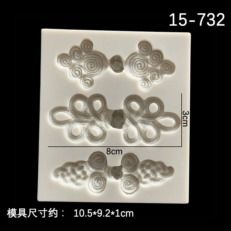 DIY nudo chino cheongsam botón modelado líquido molde de silicona fondant arcilla cerámica suave epoxi molde decorativo