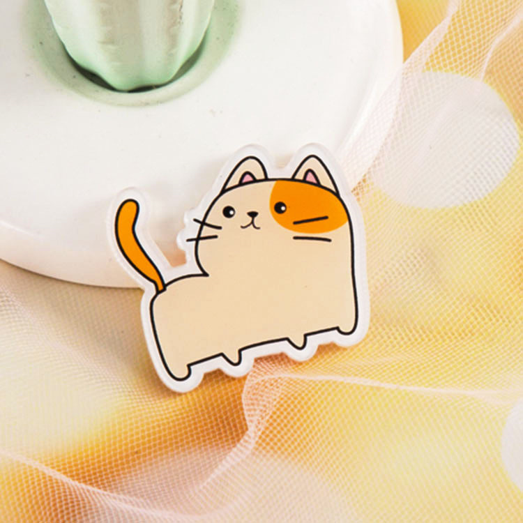 日韓ins風子猫かわいいアニメブローチ筆袋バッグストラップ創意アクリルバッジアクセサリー女|undefined