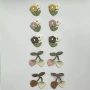 水溶卡通五瓣花头饰布标