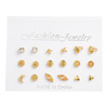 Earrings from pearl, brand set, European style, internet celebrity