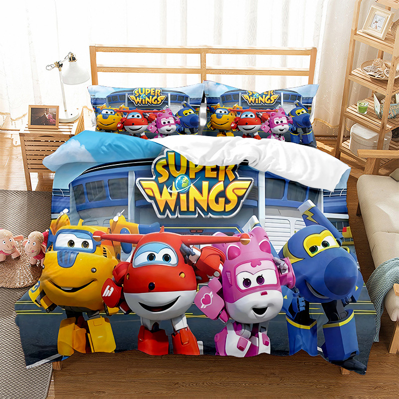 Foreig Trade E-commerce Three-piece Beddig Set With Cartoo Aime Magical Flyig Ma Digital Prit, Wholesale O_voghion.com