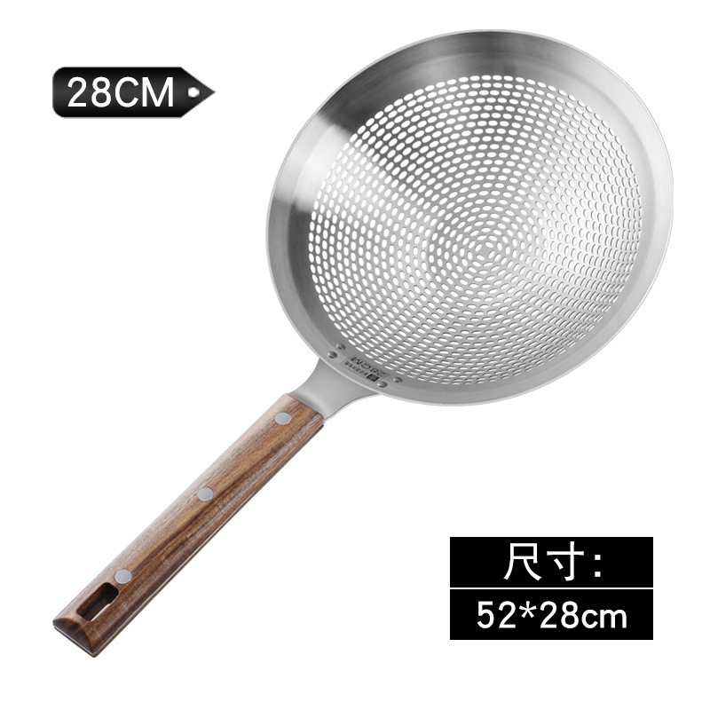 特大の厚いステンレス製の生け垣の家庭用すくい面餃子のスプーンの濾過網の大きいサイズの台所の揚げ物はTYmyを漏らします。|undefined