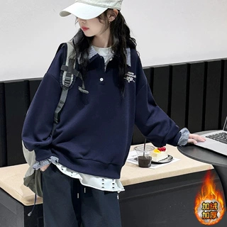女童套装新款春装女大童洋气春秋休闲翻领格子女孩卫衣品质工装裤