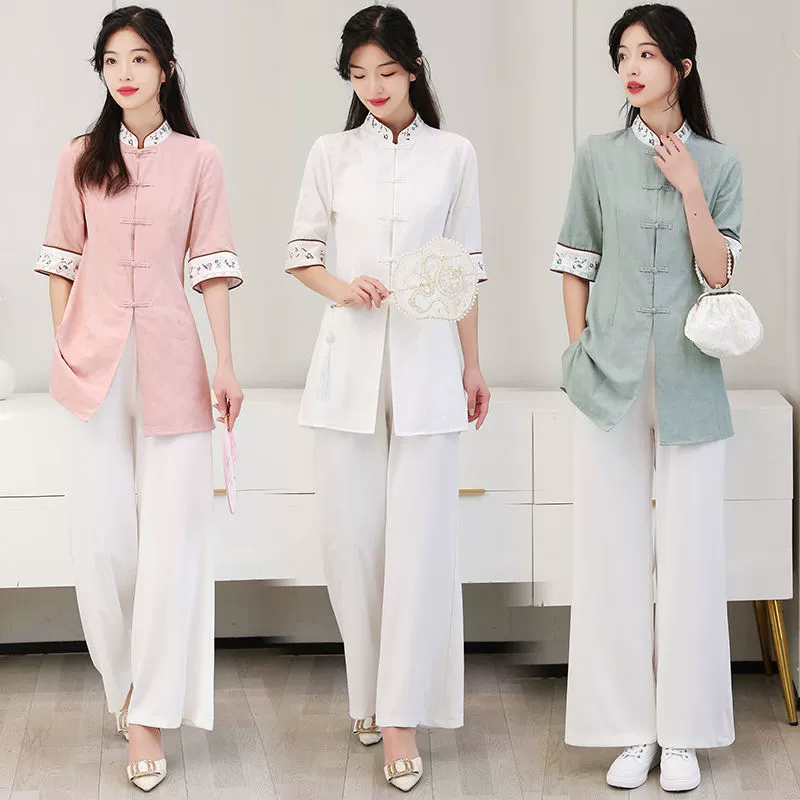 Реальный выстрел оригинальная весна и осень 2024 новый высококачественный жаккардовый хлопок тонкая косметическая рабочая одежда чайная одежда женская