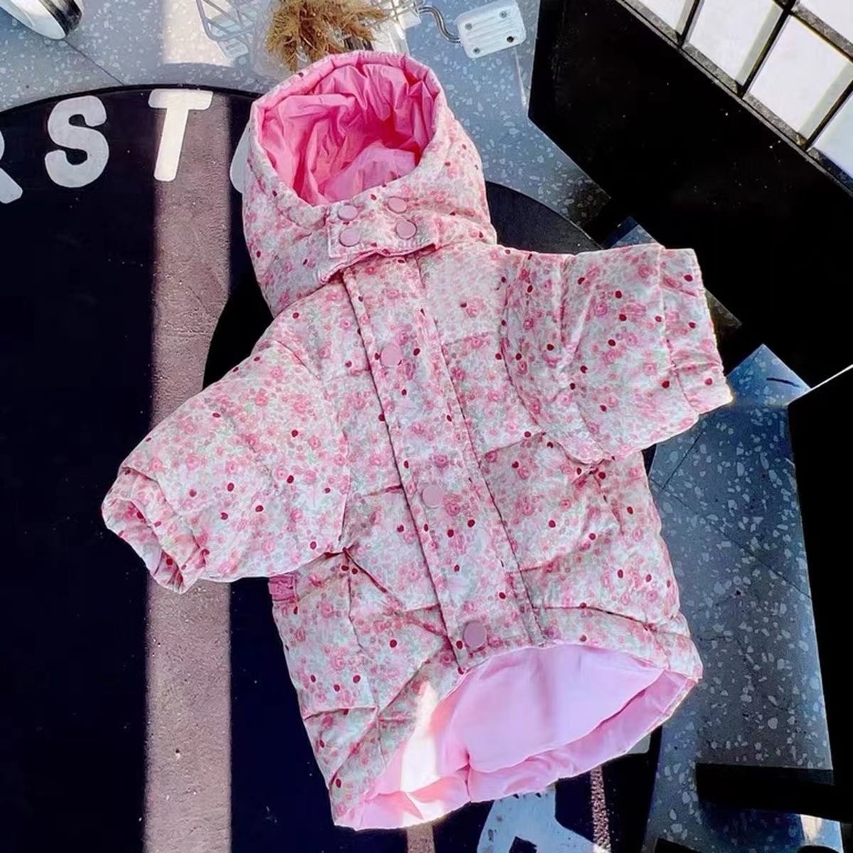 애완 동물 가을과 겨울 두꺼운 코튼 패딩 코트 MALZI STEDI SCHANERY DOG CAT 귀여운 따뜻한 코튼 패딩 코트