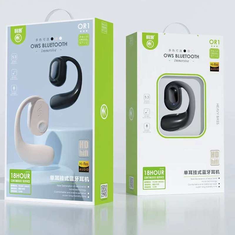 MaKe наушник Bluetooth одноухой OWS с высоким качеством и длительным временем работы, спортивный легкий беспроводной наушник в наличии оптом