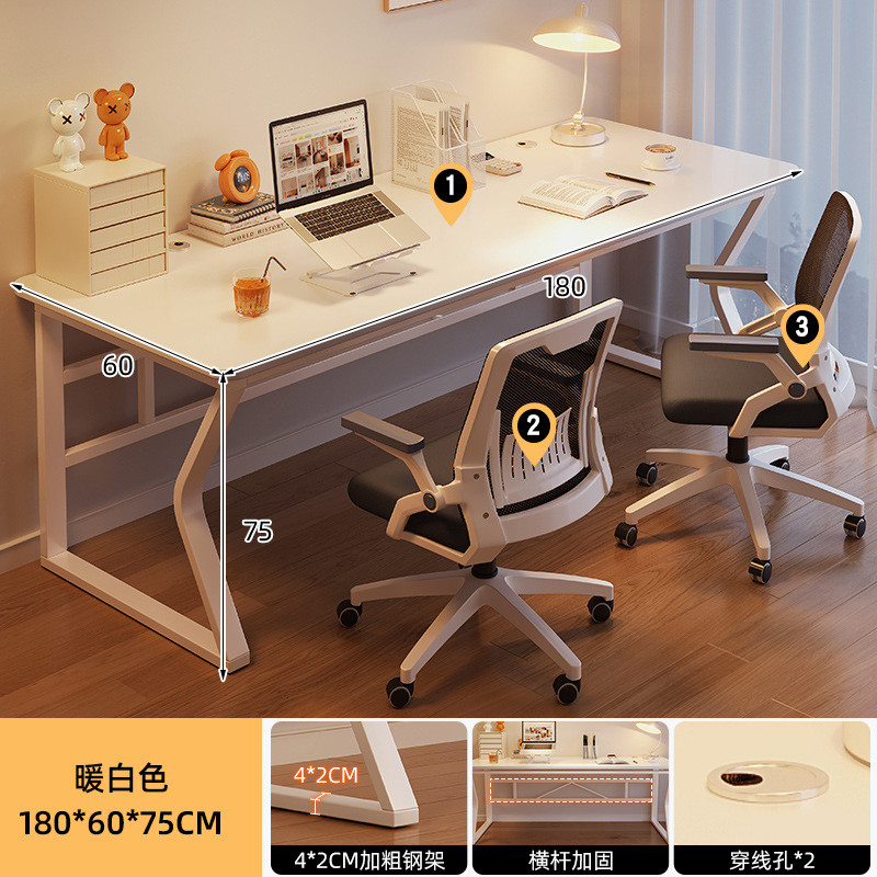 Mesa de computadora mesa de escritorio para estudiantes caseros doble estudio escritorio escritorio de escritorio pequeño escritorio de oficina silla escritorio combinado