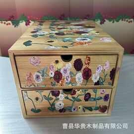 竹制品面包箱厨房用品储物箱糕点收纳整理箱亚克力透明盖储物柜