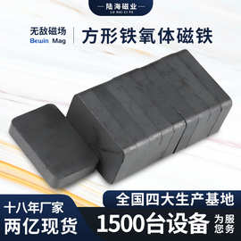 源头工厂普磁现货批发黑磁铁冰箱贴白板方形磁铁吸铁石铁氧体磁铁