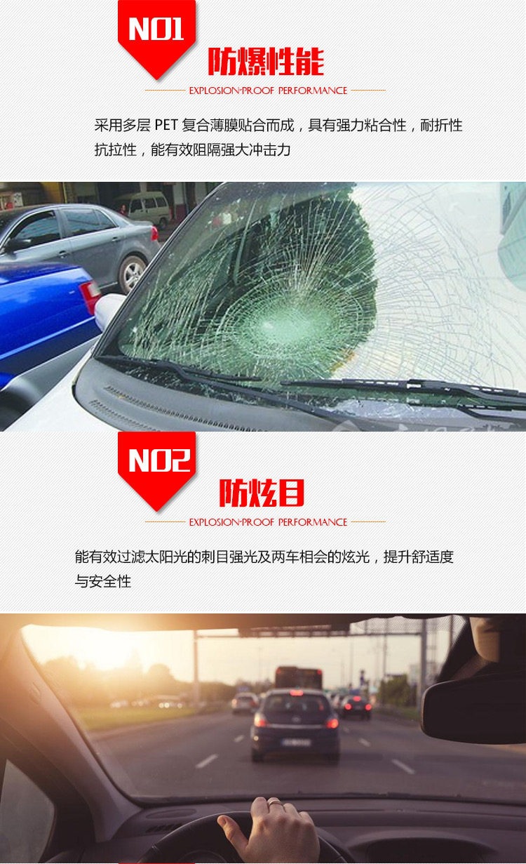 3m Car Film, Heat-Insulating and Explosion-Proof Film, Anti-Uv Solar Film, Crystal 70 Front Windshield Film, Full Car Glass Heat-Insulating Film