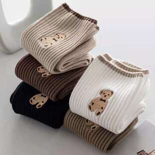 Bear socks women's mid-calf length socks Autumn New Japanese ins preppy style teddy bear autumn and winter Korean style stockings wholesale