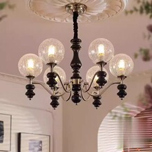 美式客厅吊灯现代中古风设计师大厅主灯2025新款法式复古卧室